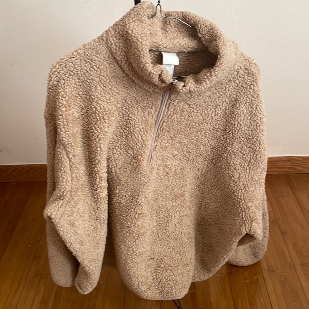 H&M’s Large Sherpa Quarter Zip Pullover